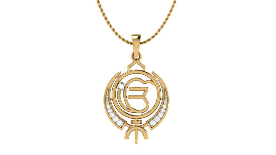 Ek Onkar Diamond Pendant niaj by shradha