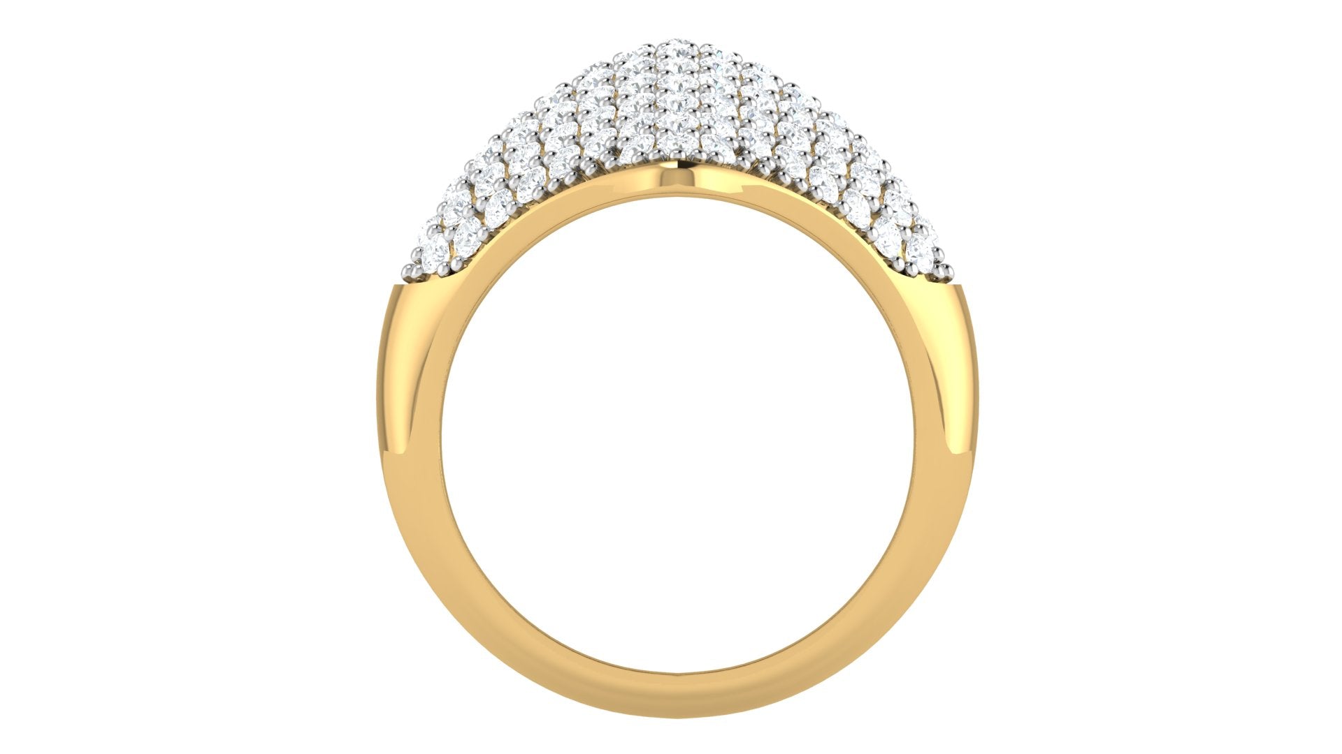 Quadrant diamond ring