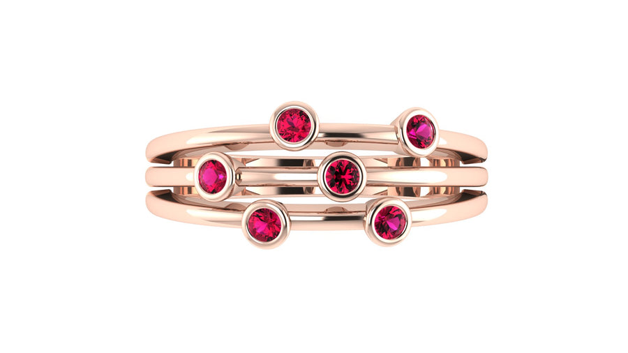Ruby Rose gold ring