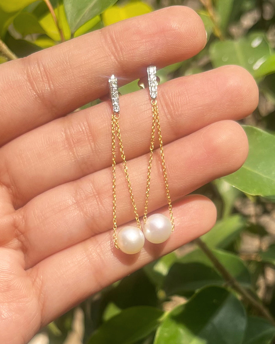 Hanging Pearls in 14KT Gold
