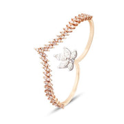 Rose Gold Marquise & Round Diamond Ring.